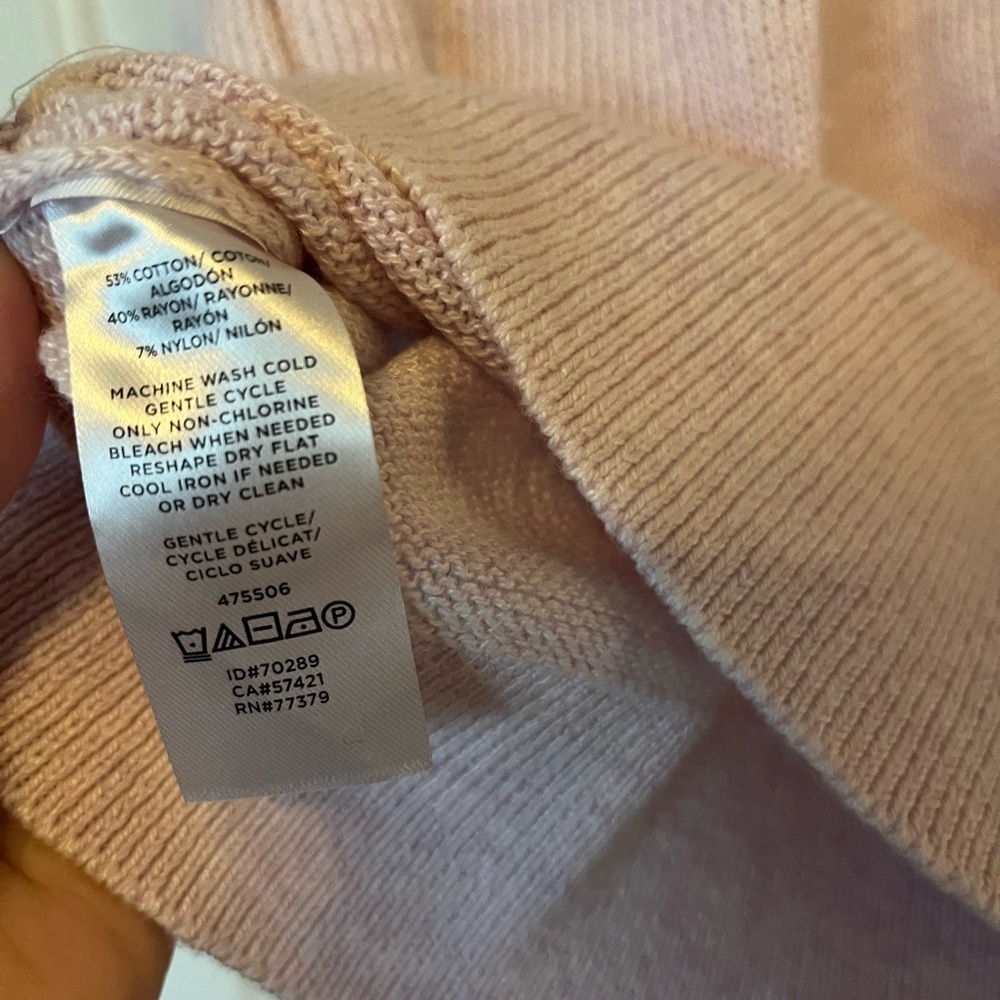 Ann Taylor Factory V-Neck Sweater - Soft Pink - Picture 3 of 6